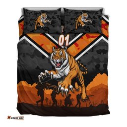 Custom Personalised Wests Tigers ANZAC 2022 Bedding Set Simple Style