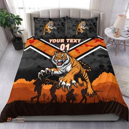 Custom Personalised Wests Tigers ANZAC 2022 Bedding Set Simple Style