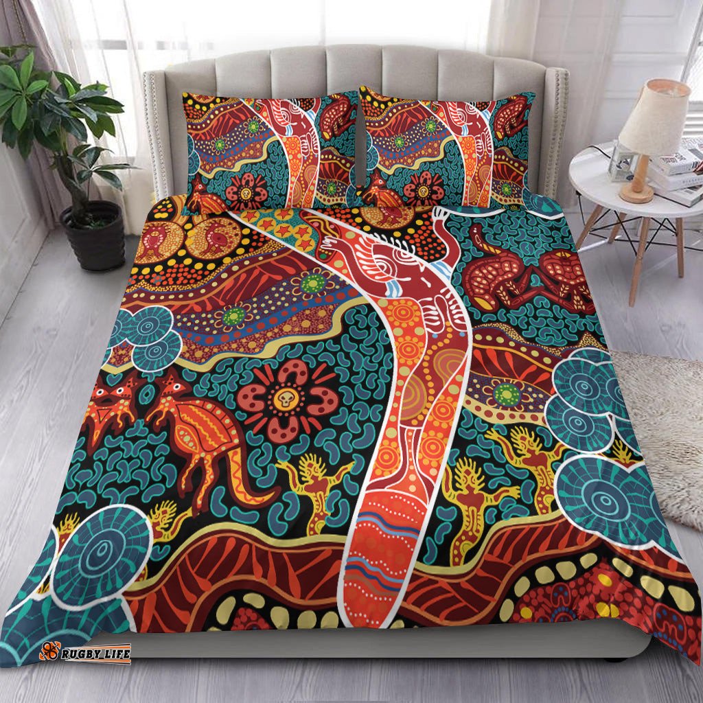 Aboriginal Boomerang Bedding Set Indigenous