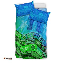 Aboriginal Torres Strait Islands Bedding Set Towards The Light