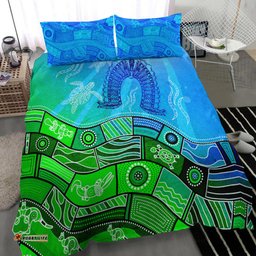 Aboriginal Torres Strait Islands Bedding Set Towards The Light