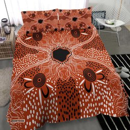 Australia Aboriginal Bedding Set Aboriginal Dot Art Painting Ver8