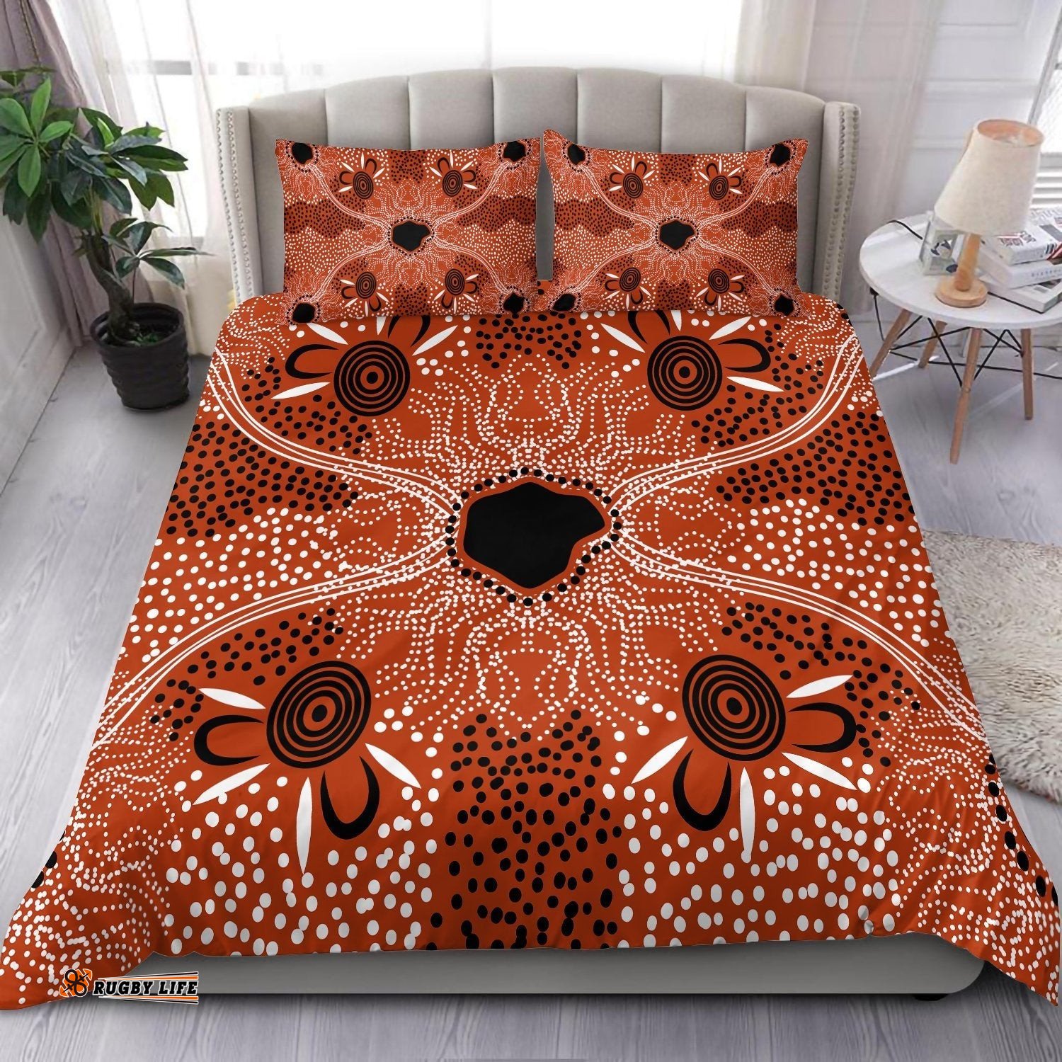 Australia Aboriginal Bedding Set Aboriginal Dot Art Painting Ver8