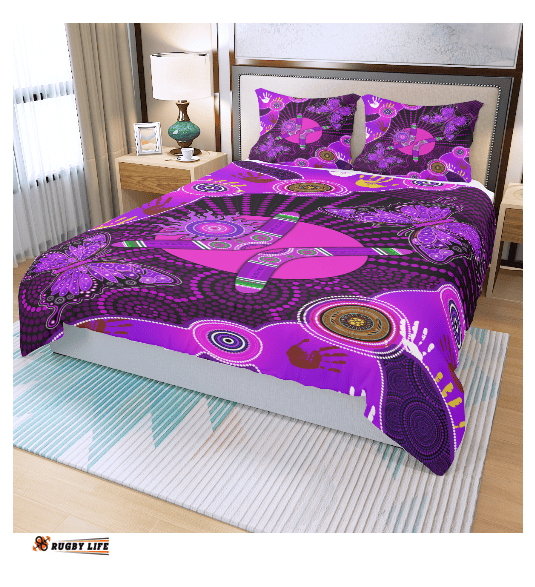 Aboriginal NAIDOC Week 2022 Purple Butterflies Bedding set
