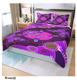 Aboriginal NAIDOC Week 2022 Purple Butterflies Bedding set