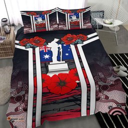 Australia ANZAC Day Poppy Aboriginal Pattern Bedding Set