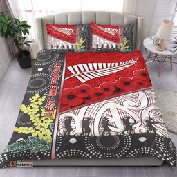 Custom Australia Indigenous and New Zealand Maori ANZAC Red Bedding Set