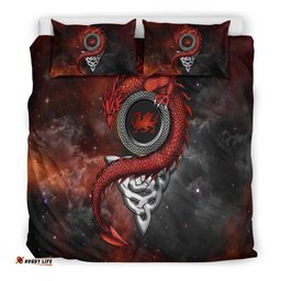 Wales Celtic Bedding Set Dragon With Celtic