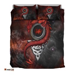 Wales Celtic Bedding Set Dragon With Celtic