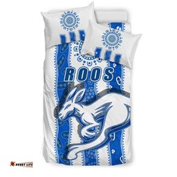 Melbourne Kangaroos Bedding Set Indigenous North Roos White