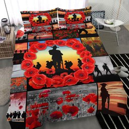 ANZAC Day Lest We Forget Banner Bedding Set