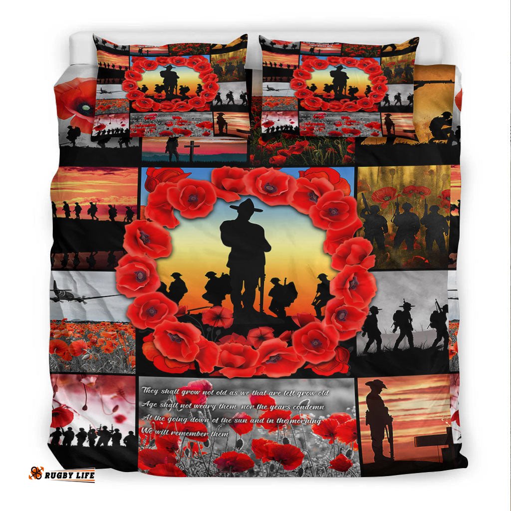ANZAC Day Lest We Forget Banner Bedding Set