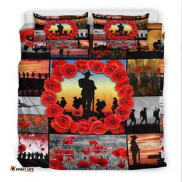 ANZAC Day Lest We Forget Banner Bedding Set