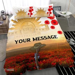 Custom ANZAC Day 2021 Bedding Set We Will Remember Them