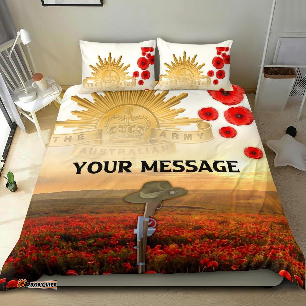 Custom ANZAC Day 2021 Bedding Set We Will Remember Them