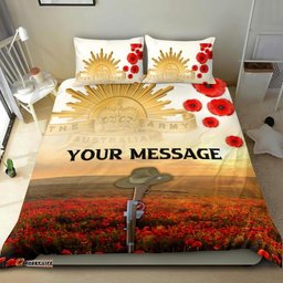 Custom ANZAC Day 2021 Bedding Set We Will Remember Them