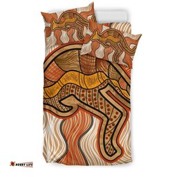 Aboriginal Bedding Set Indigenous Kangaroo Vintage Stye