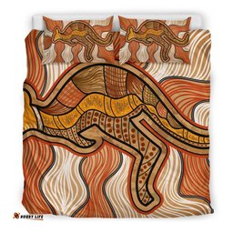Aboriginal Bedding Set Indigenous Kangaroo Vintage Stye