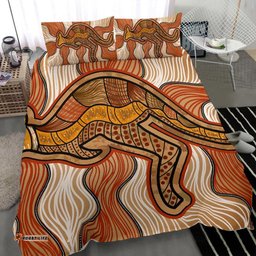 Aboriginal Bedding Set Indigenous Kangaroo Vintage Stye