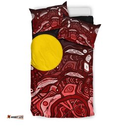Aboriginal Bedding Set Red Landscape