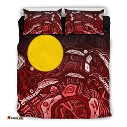 Aboriginal Bedding Set Red Landscape