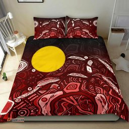 Aboriginal Bedding Set Red Landscape