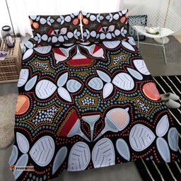 Aboriginal Bedding Set Aboriginal Eucalyptus Seamless Pattern