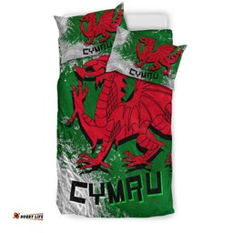 Wales Celtic Bedding Set Grunge Dragon