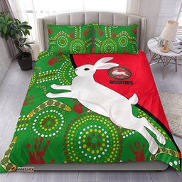 Australia Rabbitohs Bedding Set NAIDOC Pattern With Rabbits LT20