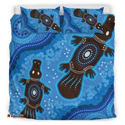 Australia Aboriginal Bedding Set Indigenous Platypus Ver 8
