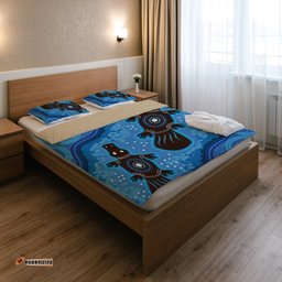 Australia Aboriginal Bedding Set Indigenous Platypus Ver 8