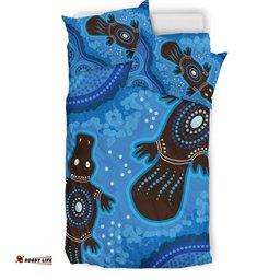 Australia Aboriginal Bedding Set Indigenous Platypus Ver 8