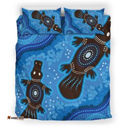 Australia Aboriginal Bedding Set Indigenous Platypus Ver 8
