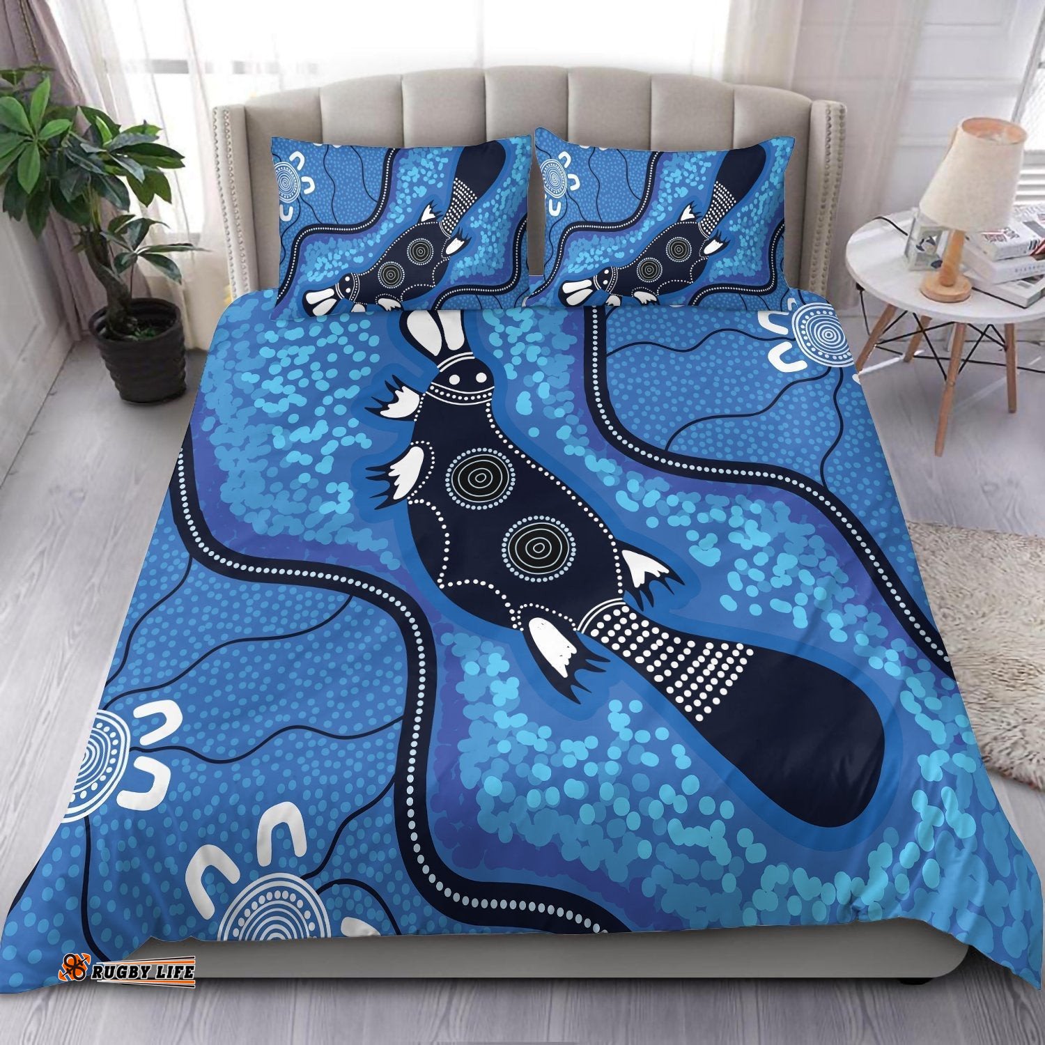Australia Aboriginal Bedding Set Indigenous Platypus Ver 13