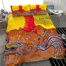 Aboriginal Bedding Set Aborigine Art On Wood Style