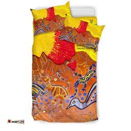 Aboriginal Bedding Set Aborigine Art On Wood Style