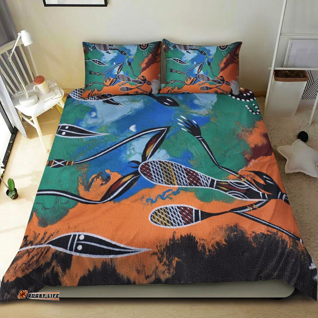 Aboriginal Bedding Set Aboriginal Dot Art Painting Style