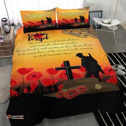 ANZAC Day We Shall Remember Them Bedding Set