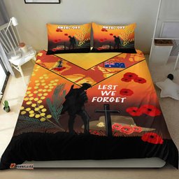 Australia ANZAC Lest We Forget 2022 Orange Bedding Set