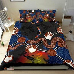 Aboriginal Bedding Set, Australian Boomerang and Snake Indigenous Art