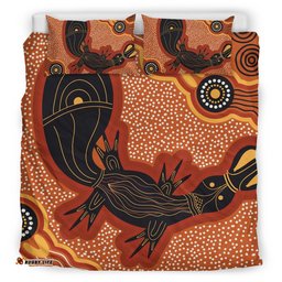 Australia Aboriginal Bedding Set Indigenous Platypus Ver 16