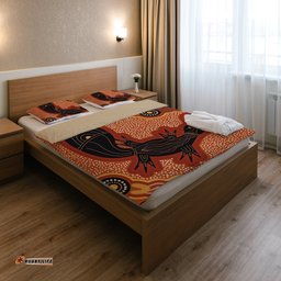 Australia Aboriginal Bedding Set Indigenous Platypus Ver 16