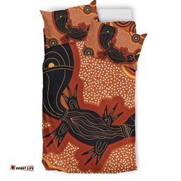 Australia Aboriginal Bedding Set Indigenous Platypus Ver 16