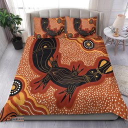 Australia Aboriginal Bedding Set Indigenous Platypus Ver 16