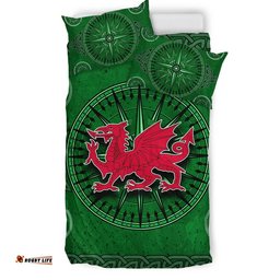 Wales Celtic Bedding Set Celtic Compass With Welsh Dragon