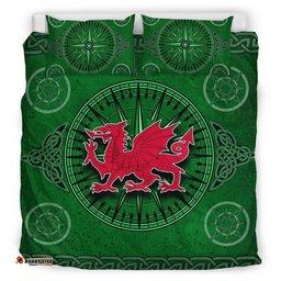 Wales Celtic Bedding Set Celtic Compass With Welsh Dragon