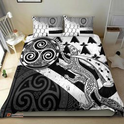 Celtic Bretagne Bedding Set Brittany Ermine With Celtic Triskelion