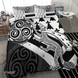 Celtic Bretagne Bedding Set Brittany Ermine With Celtic Triskelion