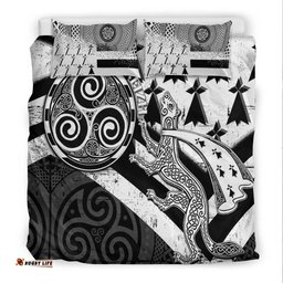 Celtic Bretagne Bedding Set Brittany Ermine With Celtic Triskelion