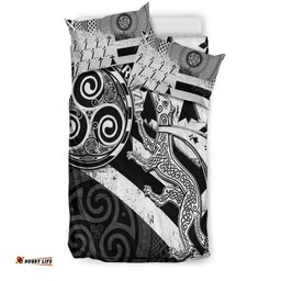 Celtic Bretagne Bedding Set Brittany Ermine With Celtic Triskelion